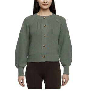 Banana Republic Women's XXL Green Knit Cardigan Sweater Balloon Sleeve N0131